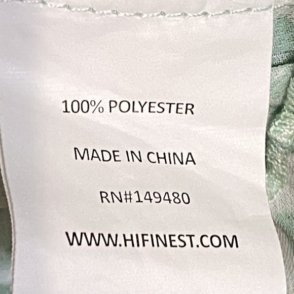 Hawaii's Finest Hawaiian Quilt Print Spaghetti Strap Crop Top XL Green White - Picture 5 of 6